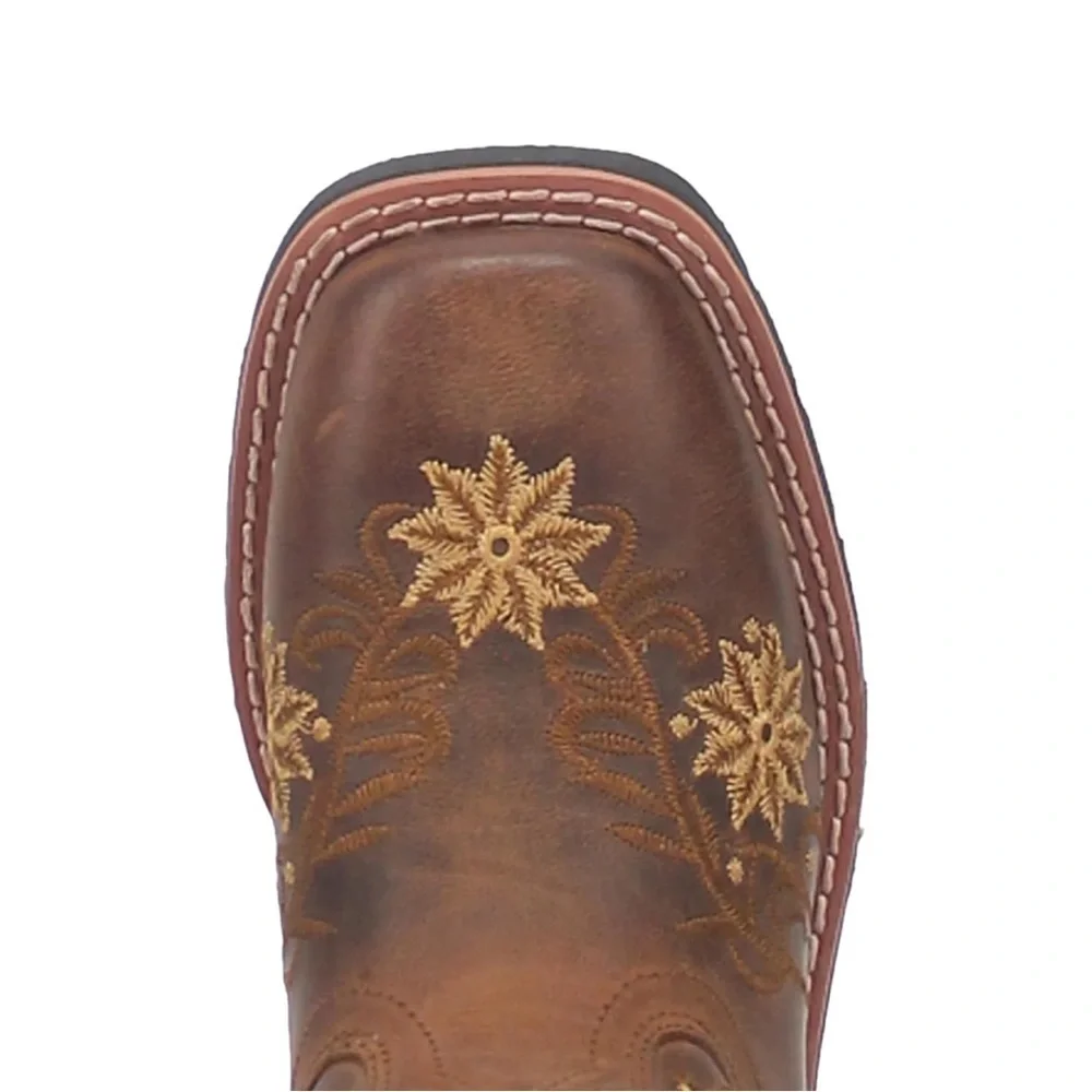 NWT Dan Post Youth Gardenia Honey Brown Leather Boots DPC3942 Size 4.5 D.